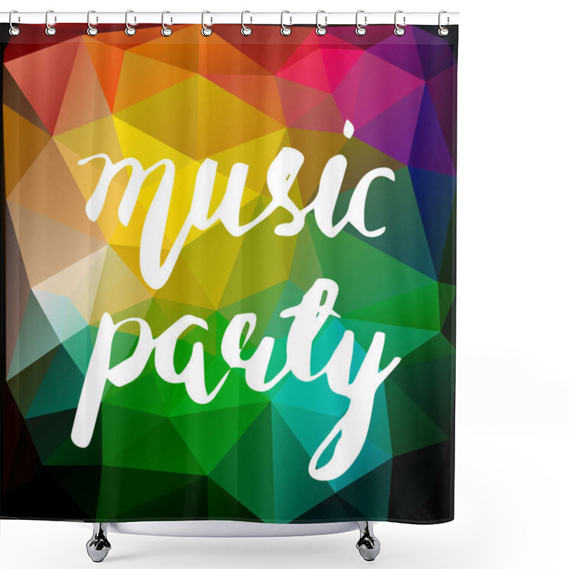 Personality  Music Party Lettering Shower Curtains