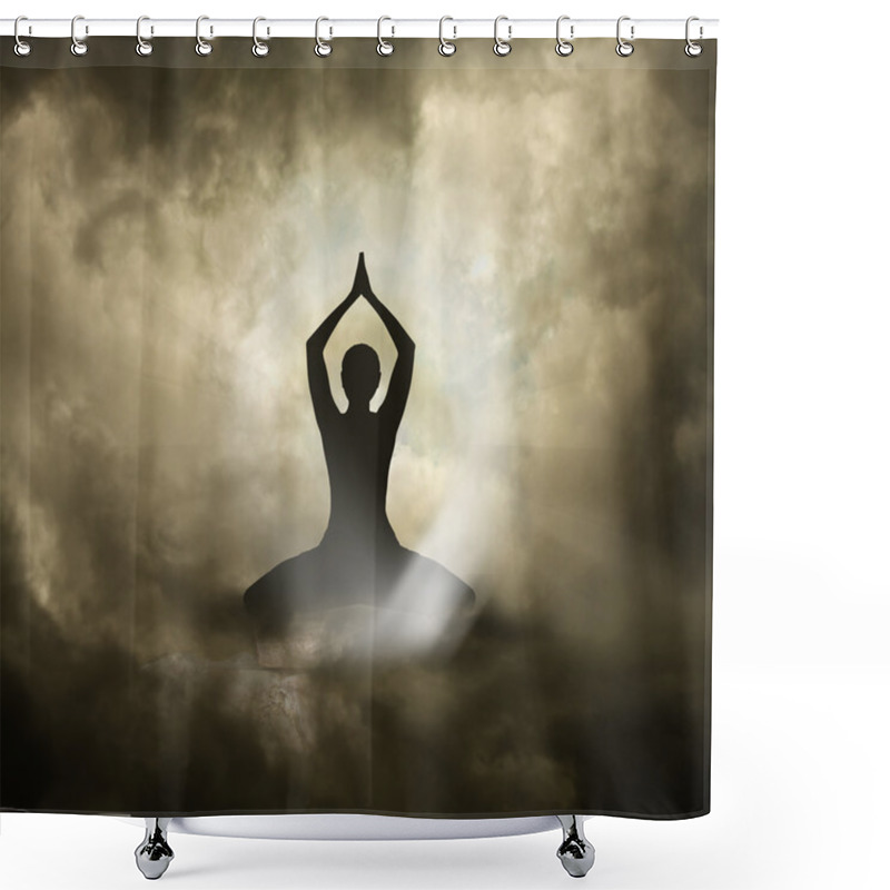 Personality  Yoga And Spirituality Shower Curtains