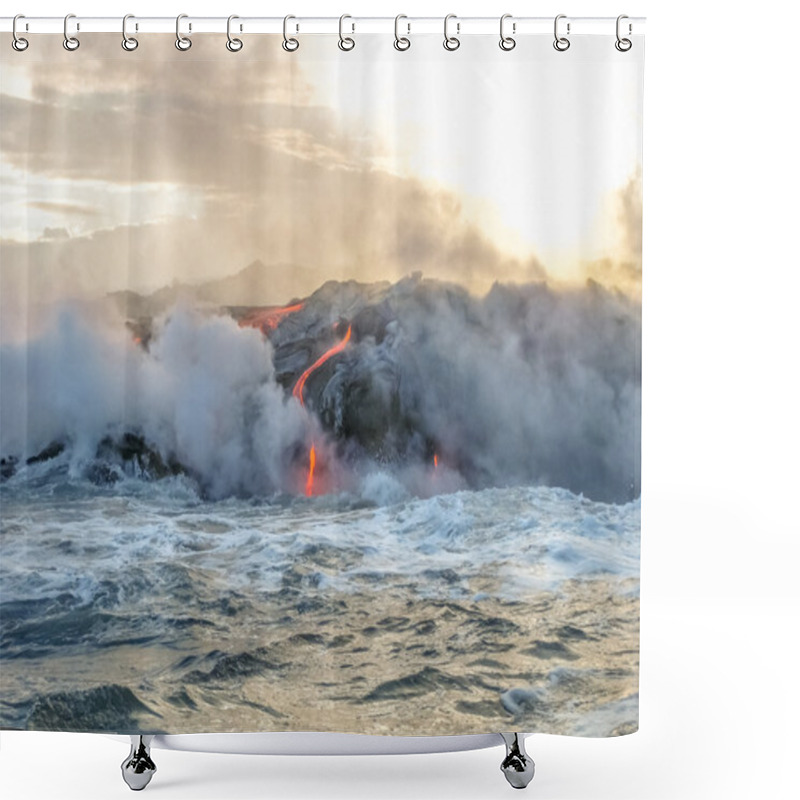 Personality  Kilauea Volcano Hawaii Shower Curtains