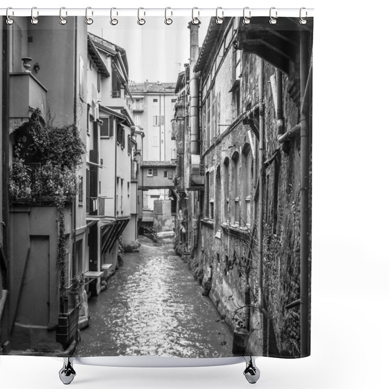 Personality  Beautiful View In The Medieval Center Of Bologna Shower Curtains