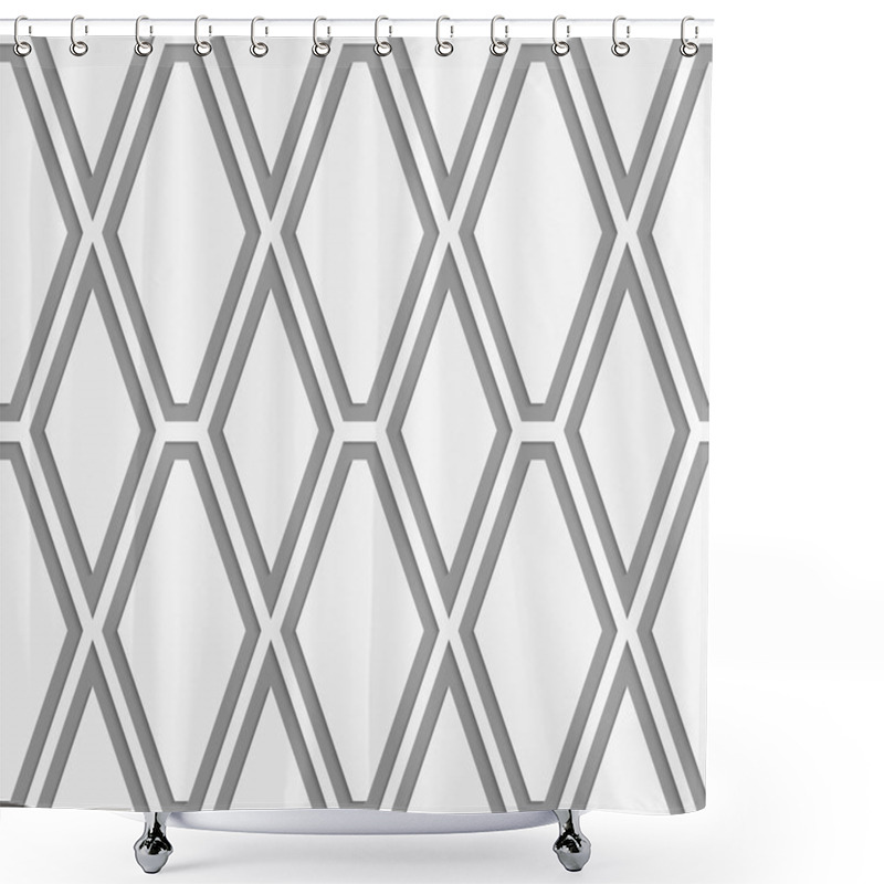 Personality  Perforated Vertical Diamonds Shower Curtains