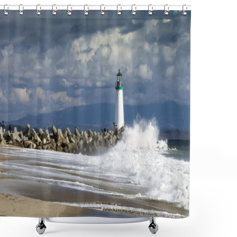 Personality  Santa Cruz Walton Lighthouse Shower Curtains