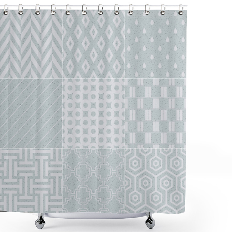 Personality  Seamless Geometric Abstract Pastel Pattern Shower Curtains