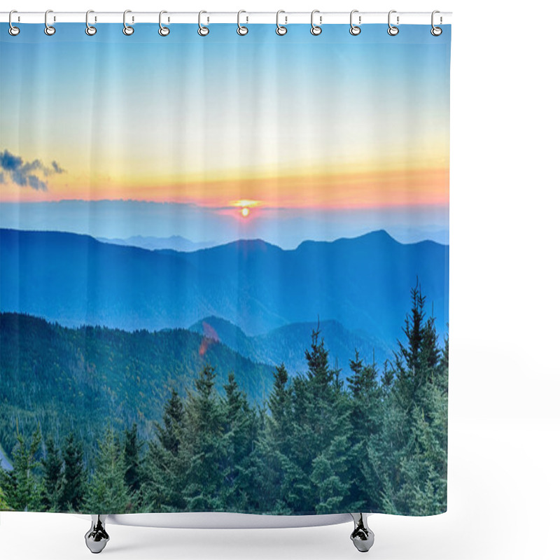 Personality  Top Of Mount Mitchell Before Sunset Shower Curtains