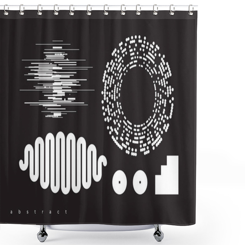 Personality  Vector Geometric Shapes Collection For Design Shower Curtains