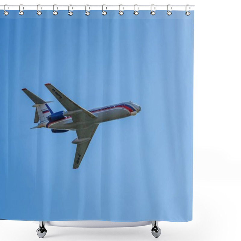 Personality  ROSTOV-ON-DON, RUSSIA - AUGUST, 2017: TU-134 Shower Curtains