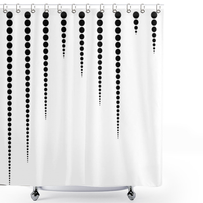 Personality  Set Of Circles In Lines Shower Curtains