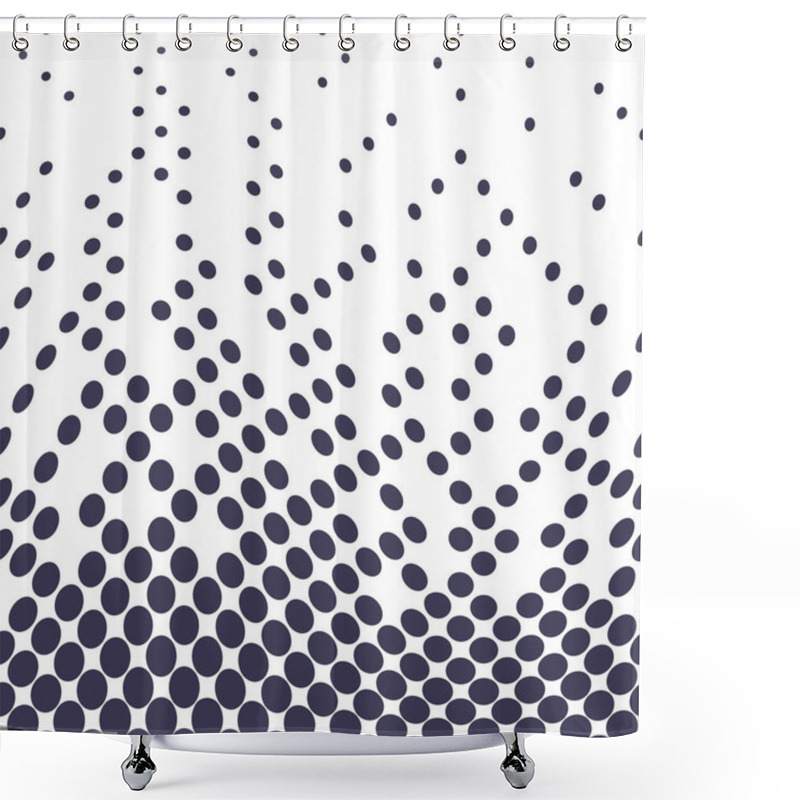 Personality  Geometric Circles Gradient Halftone Seamless Purple Pattern Shower Curtains