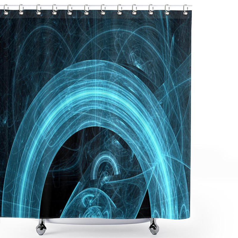 Personality  Abstract Digitally Generated Image Glowing Ark Shower Curtains