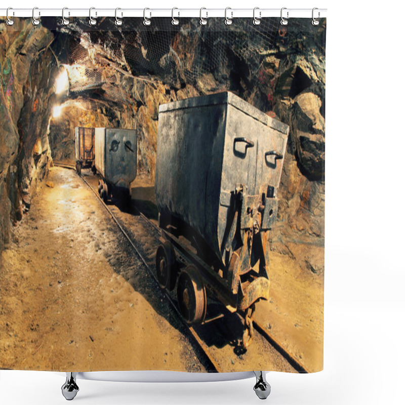 Personality  Underground Mine Tunnel, Mining Industry Shower Curtains