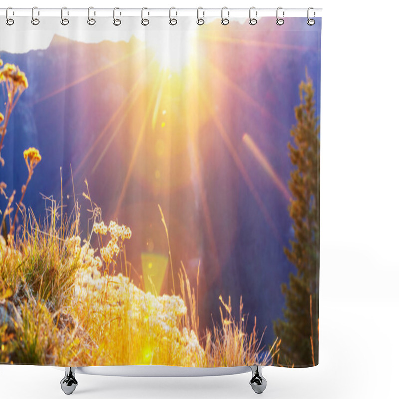 Personality  Rural Meadow Flowers Shower Curtains