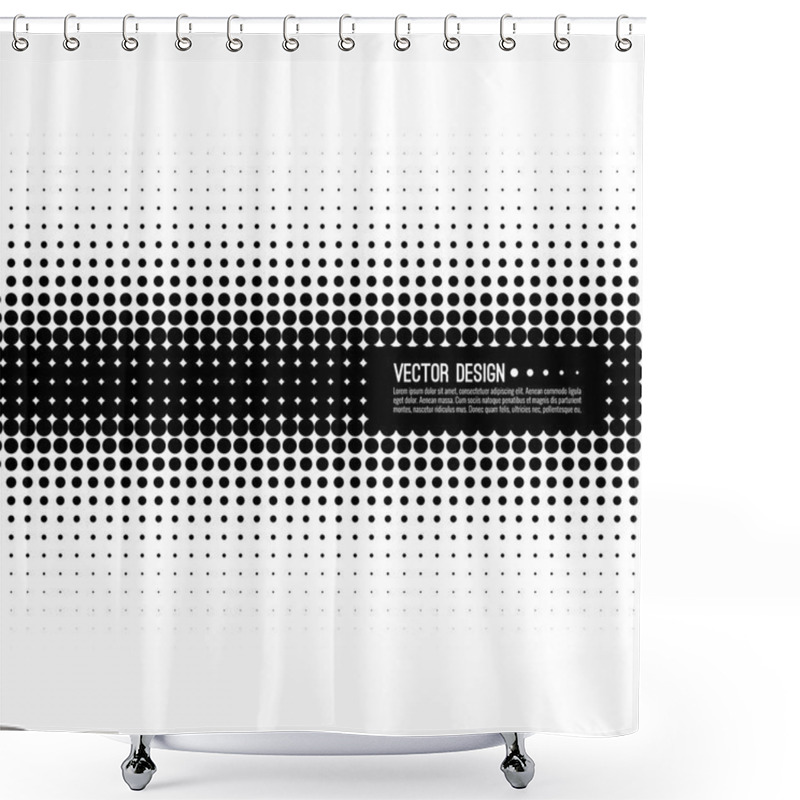 Personality  Halftone Pattern Vector Shower Curtains