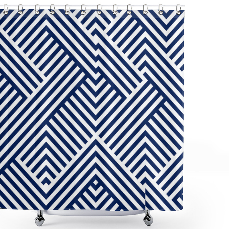 Personality  Abstract Stripped Geometric Background. Vector Illustration Shower Curtains