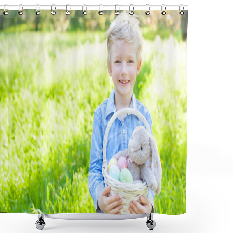 Personality  Boy And Easter Theme Shower Curtains