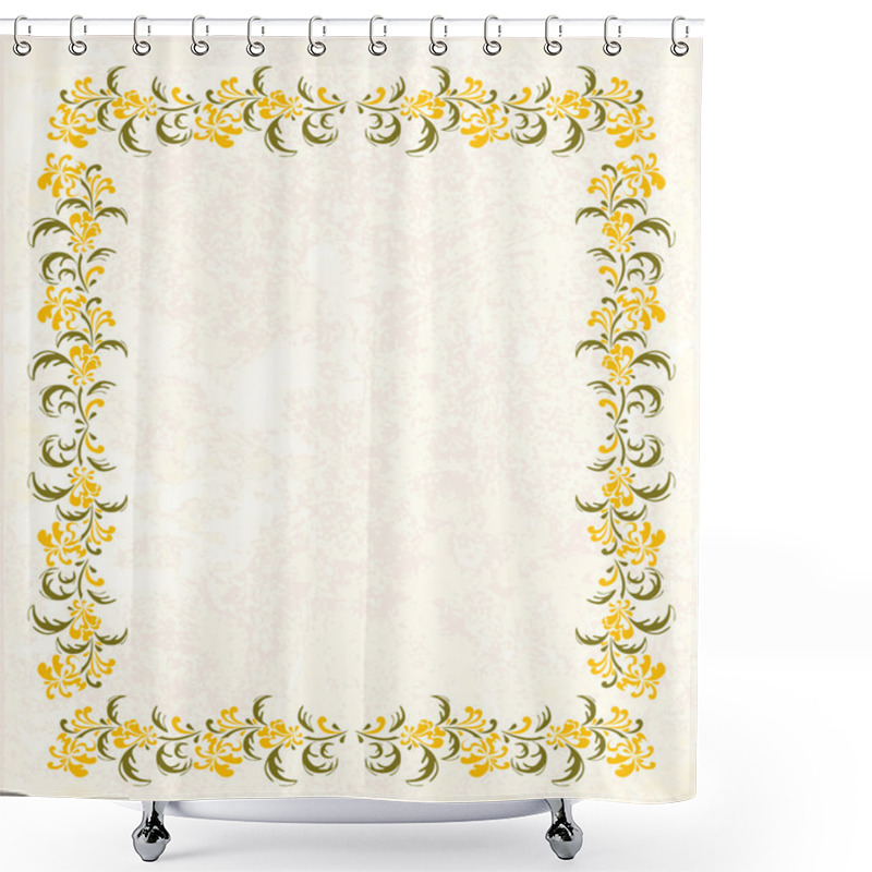 Personality  Floral Frame Shower Curtains