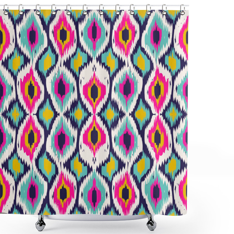 Personality  Yellow Psychedelic Tie Dye Vector Seamless Pattern Shower Curtains