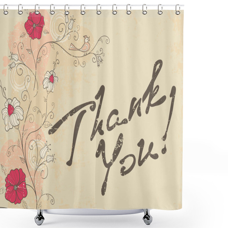 Personality  Thank You Card Shower Curtains