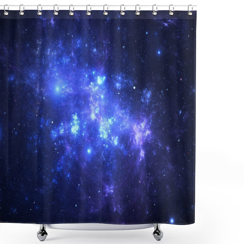 Personality  Dark Deep Space Starfield Shower Curtains