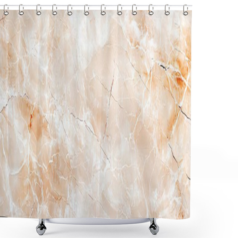 Personality  Abstract Marble Texture With Soft Peach And Cream Tones, Showcasing Natural Veining And Organic Patterns. Perfect For Backgrounds Or Design Projects. Shower Curtains