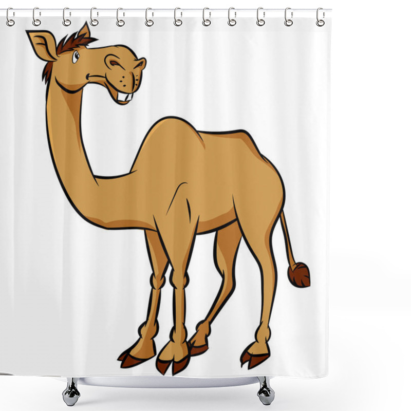 Personality  Cartoon Camel - Vector Clipart Illustration Shower Curtains