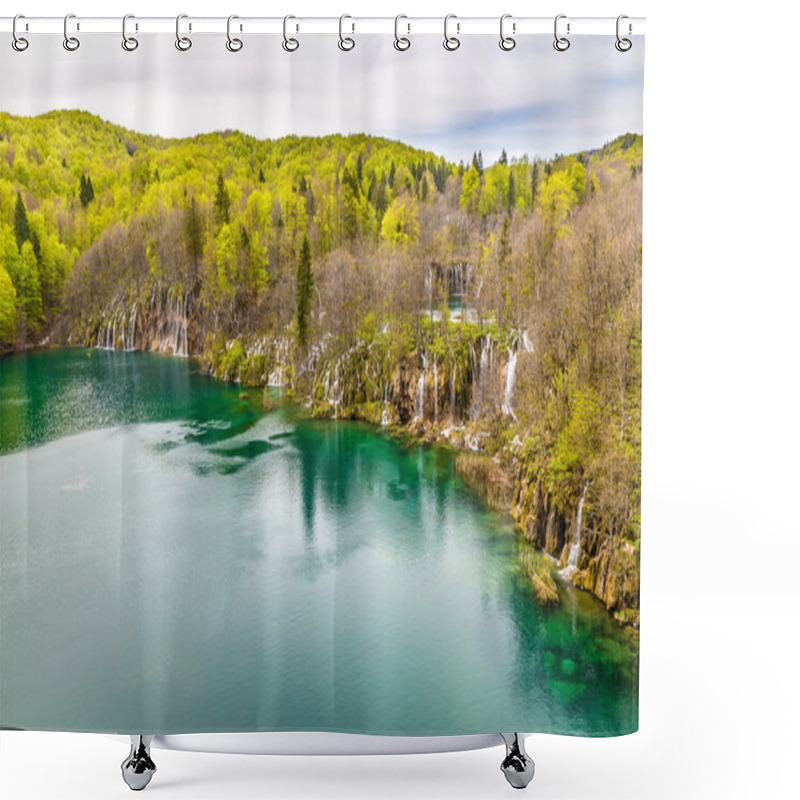 Personality  Lake And Waterfall-Plitvice National Park,Croatia Shower Curtains