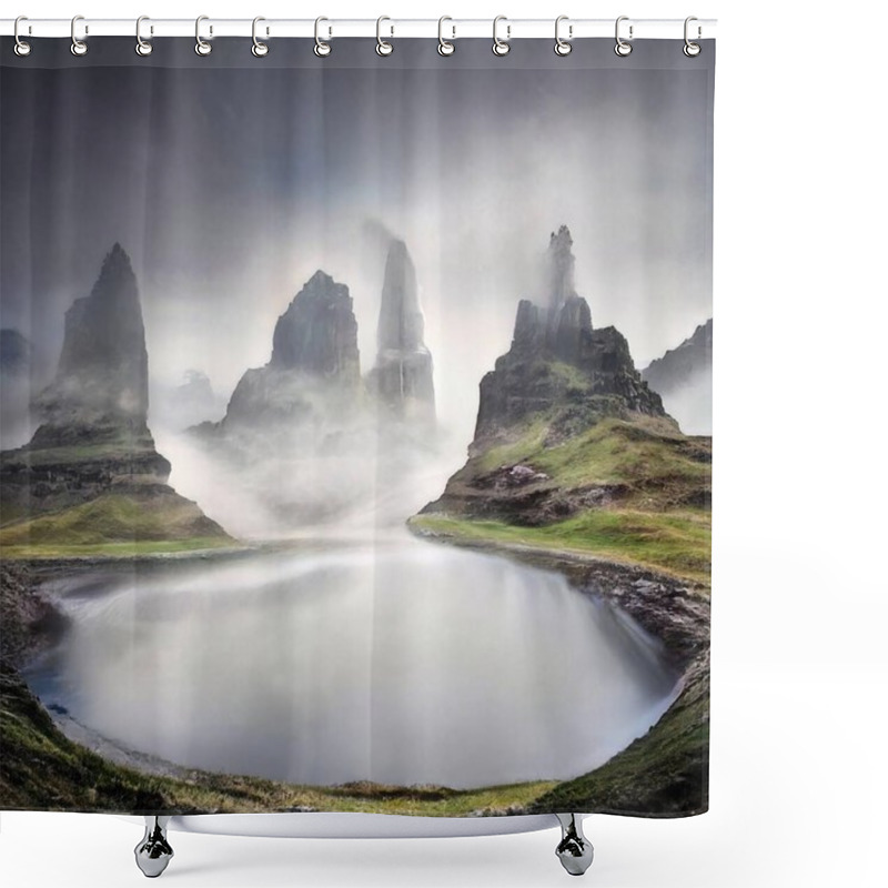 Personality  Magical Landscapes, Made With The Technique Of 3d Rendering Shower Curtains