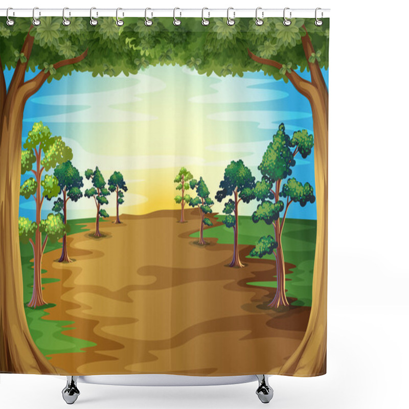 Personality  Growing Trees At The Forest Shower Curtains