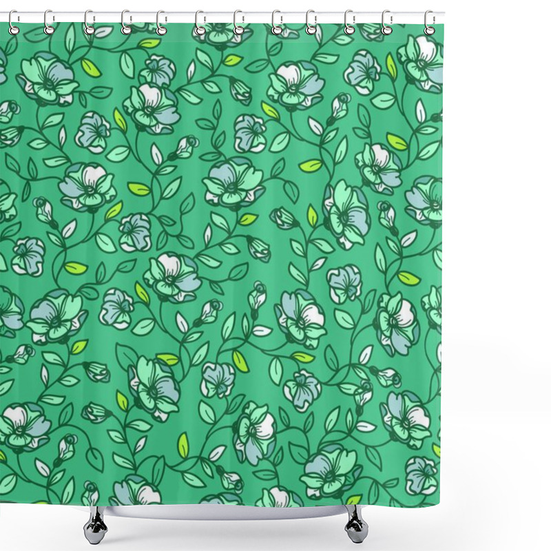 Personality  Vector Floral Seamless Pattern Shower Curtains