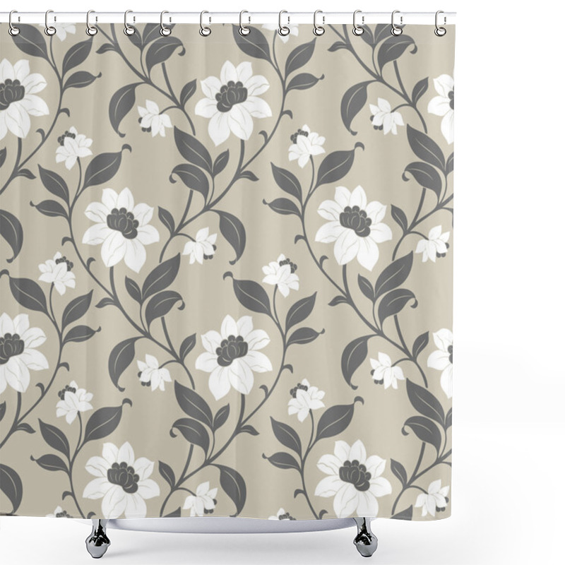 Personality  Spring Garden Flowers Pattern Shower Curtains