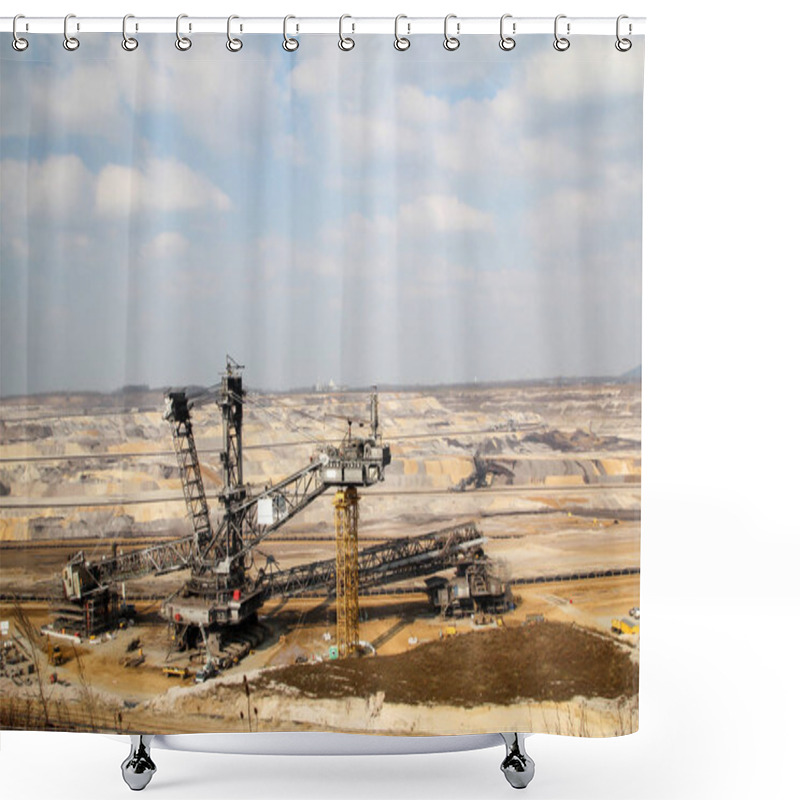 Personality  View Into A Day-building, Mining Area Shower Curtains