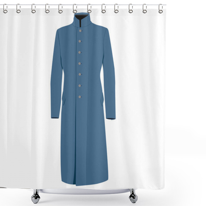 Personality  Blue Coat Shower Curtains