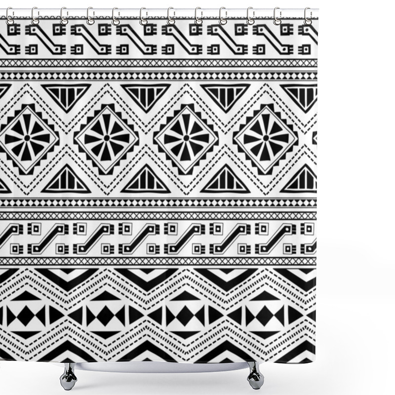 Personality  Ethnic Ornamental Textile Seamless Pattern Shower Curtains