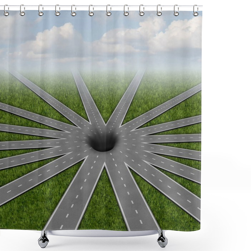 Personality  Pit Hole Or Pithole Concept Shower Curtains