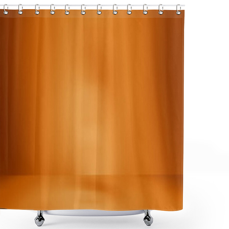 Personality  Colorful Golden Studio Room And Yellow Spotlight Backdrop For Display Your Product Montage Showcase. Shower Curtains