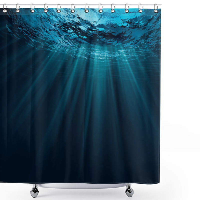 Personality  Deep Water Natural Background Shower Curtains