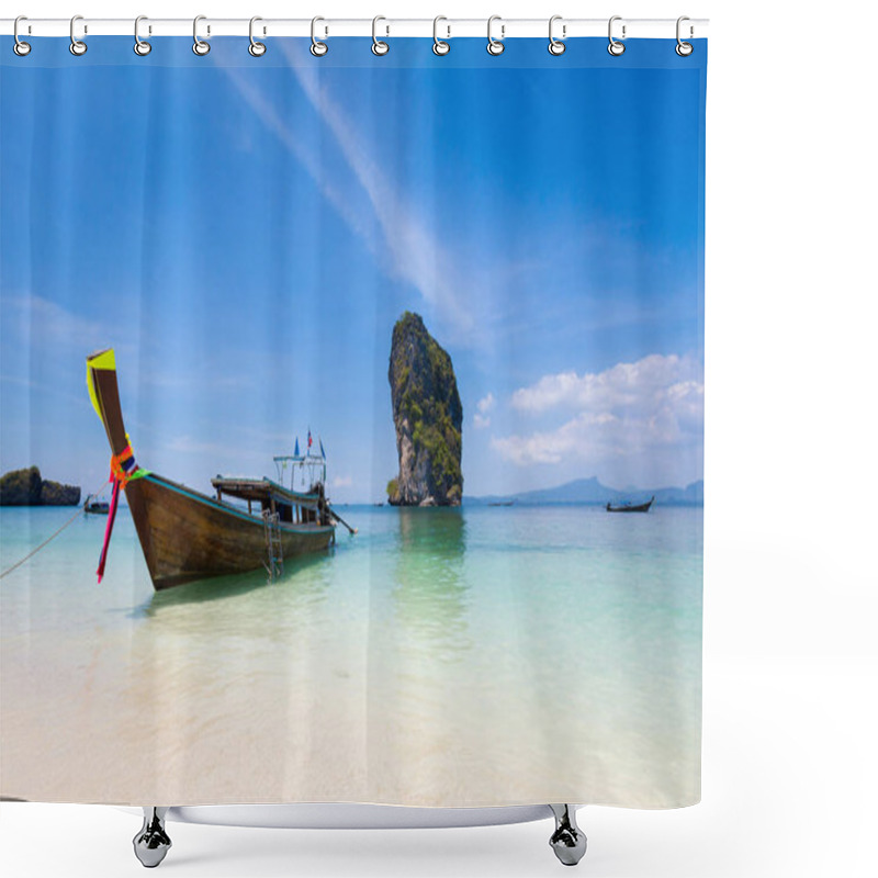 Personality  Tropical Landscape Of Koh Poda Shower Curtains