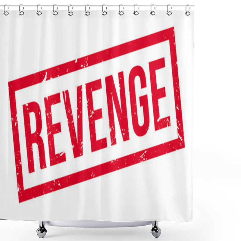 Personality  Revenge Rubber Stamp Shower Curtains