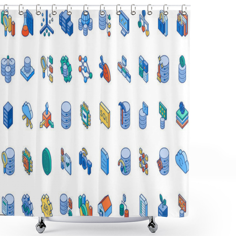 Personality  Big Data Icons High-Quality Vector Icons Collection With Editable Stroke. Ideal For Professional And Creative Projects. Shower Curtains