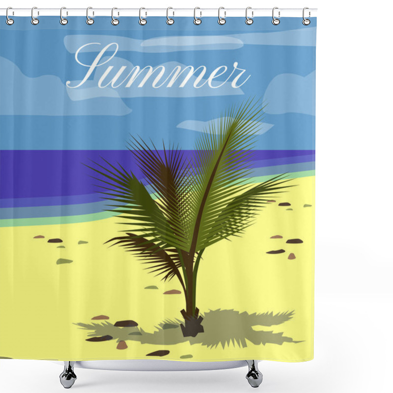 Personality  Summer Holiday Vector Background Shower Curtains