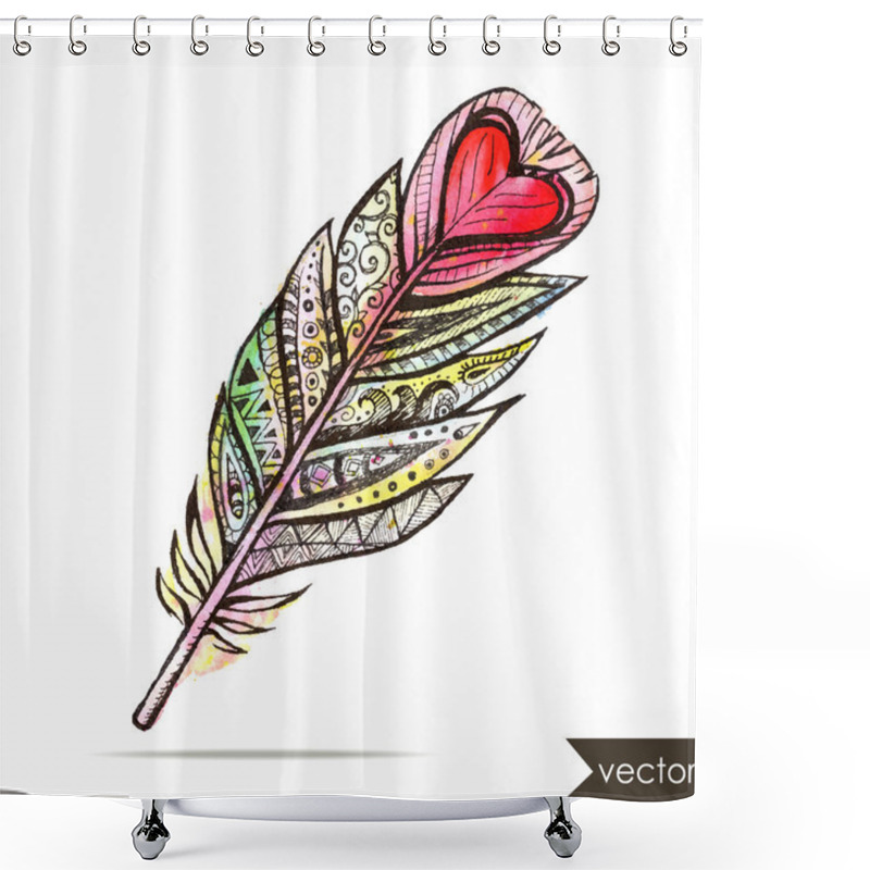 Personality  Ethnic Tribal Feather Shower Curtains