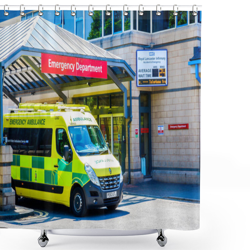 Personality  Lancaster UK 30 May 2020 Emergency Ambulances At Lancaster Royal Infirmary A And E Shower Curtains