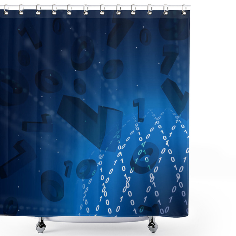 Personality  Zero One Background Means Binary Programming And Coding Shower Curtains