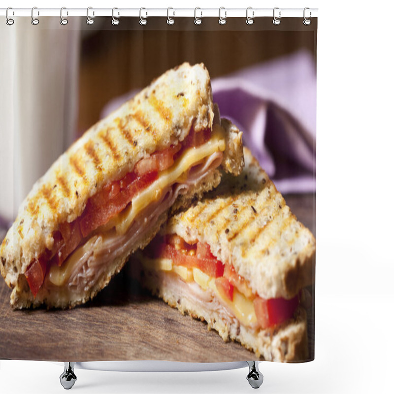 Personality  Grilled Sandwich Shower Curtains