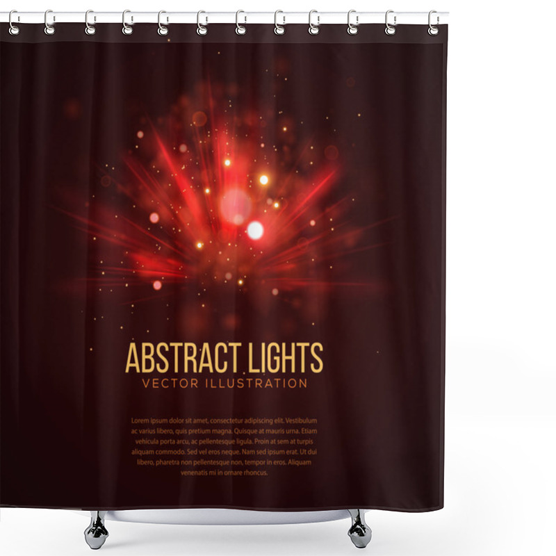 Personality  Abstract Light Rays Shower Curtains