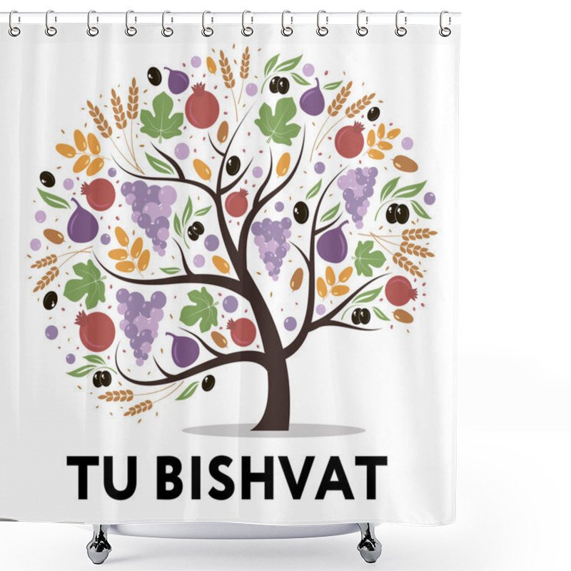 Personality  Blooming Tree, Tu Bi Shvat, New Year For Trees Shower Curtains