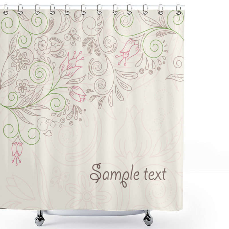 Personality  Floral Background Shower Curtains