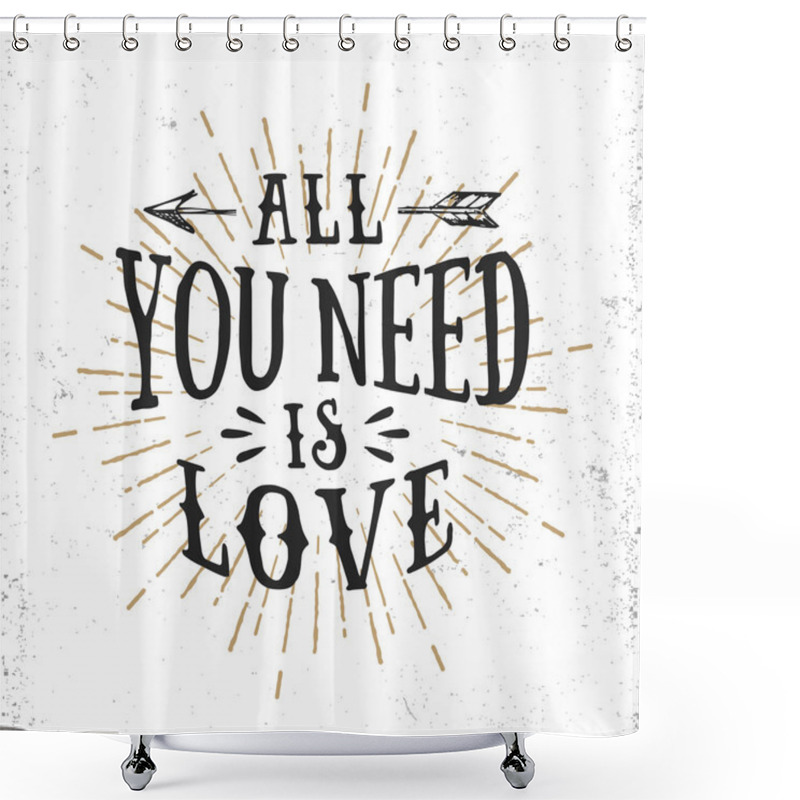 Personality  Hand Drawn Romantic Lettering. Shower Curtains