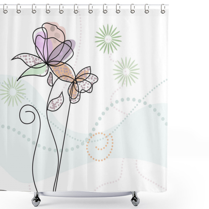 Personality  Floral Background Shower Curtains