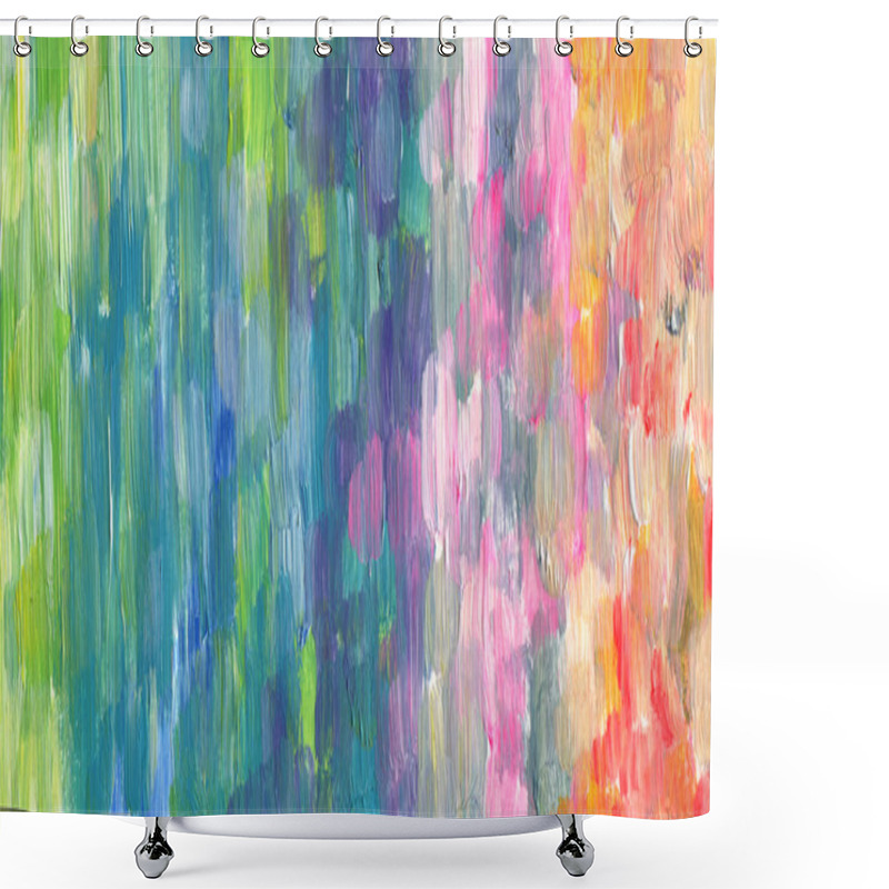 Personality  Abstract Textured Acrylic Hand Painted Background Shower Curtains