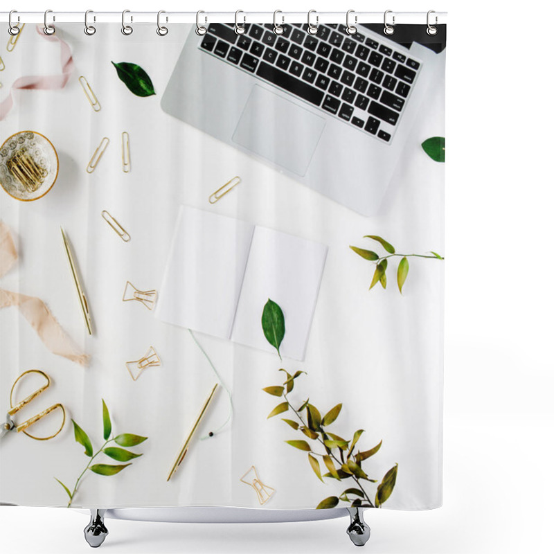 Personality  Feminine Floral Office Workspace Shower Curtains